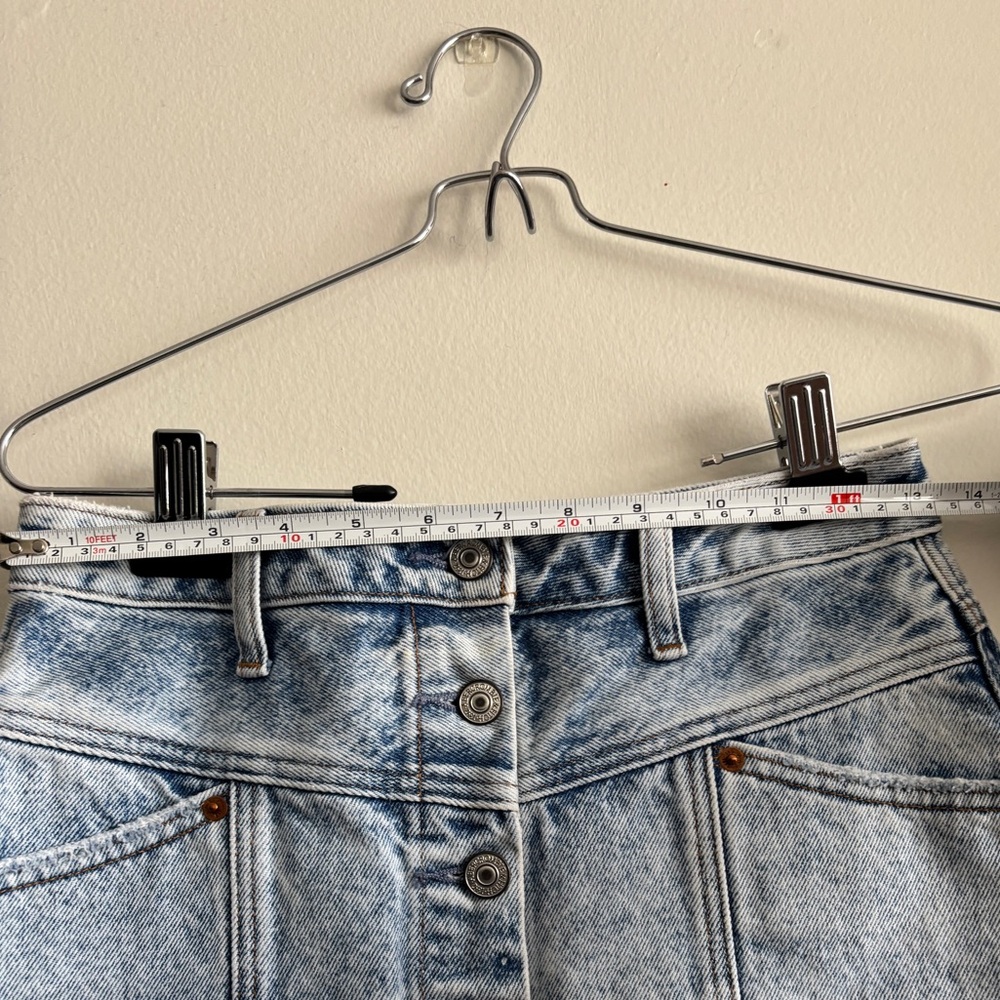 Denim button up skirt with real pockets - Picture 5 of 5
